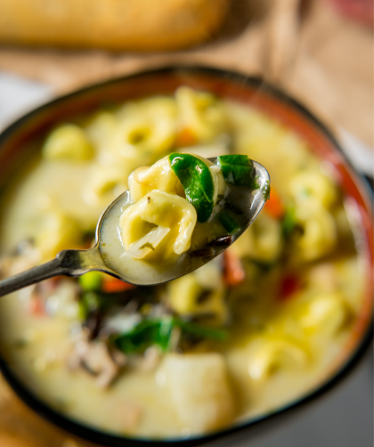 Crock Pot Creamy Tortellini Soup