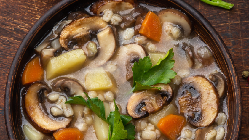 Barley and Mushroom Soup Recipe